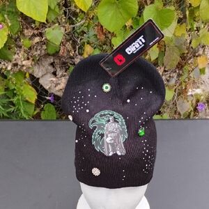 Custom Beanie with Green Eagle Design